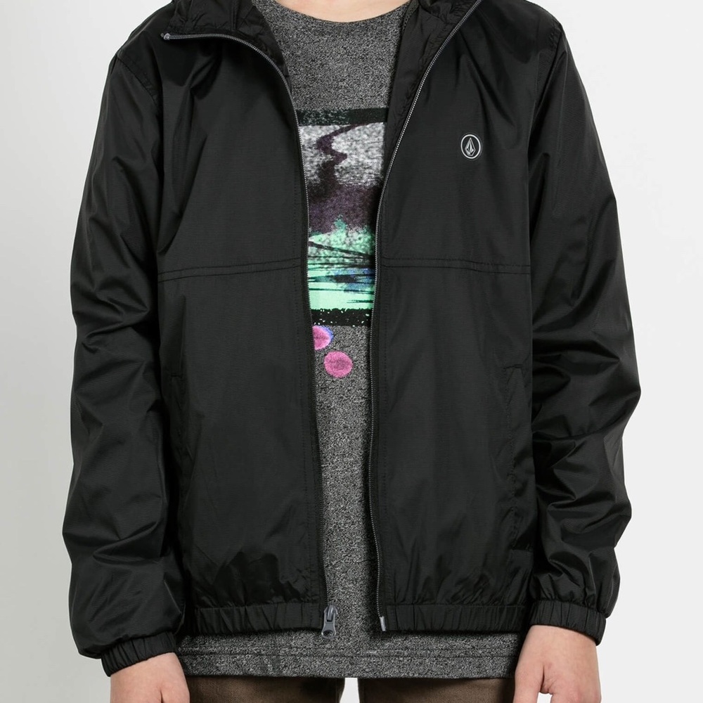 Boys Volcom Ermont windbreaker jacket black